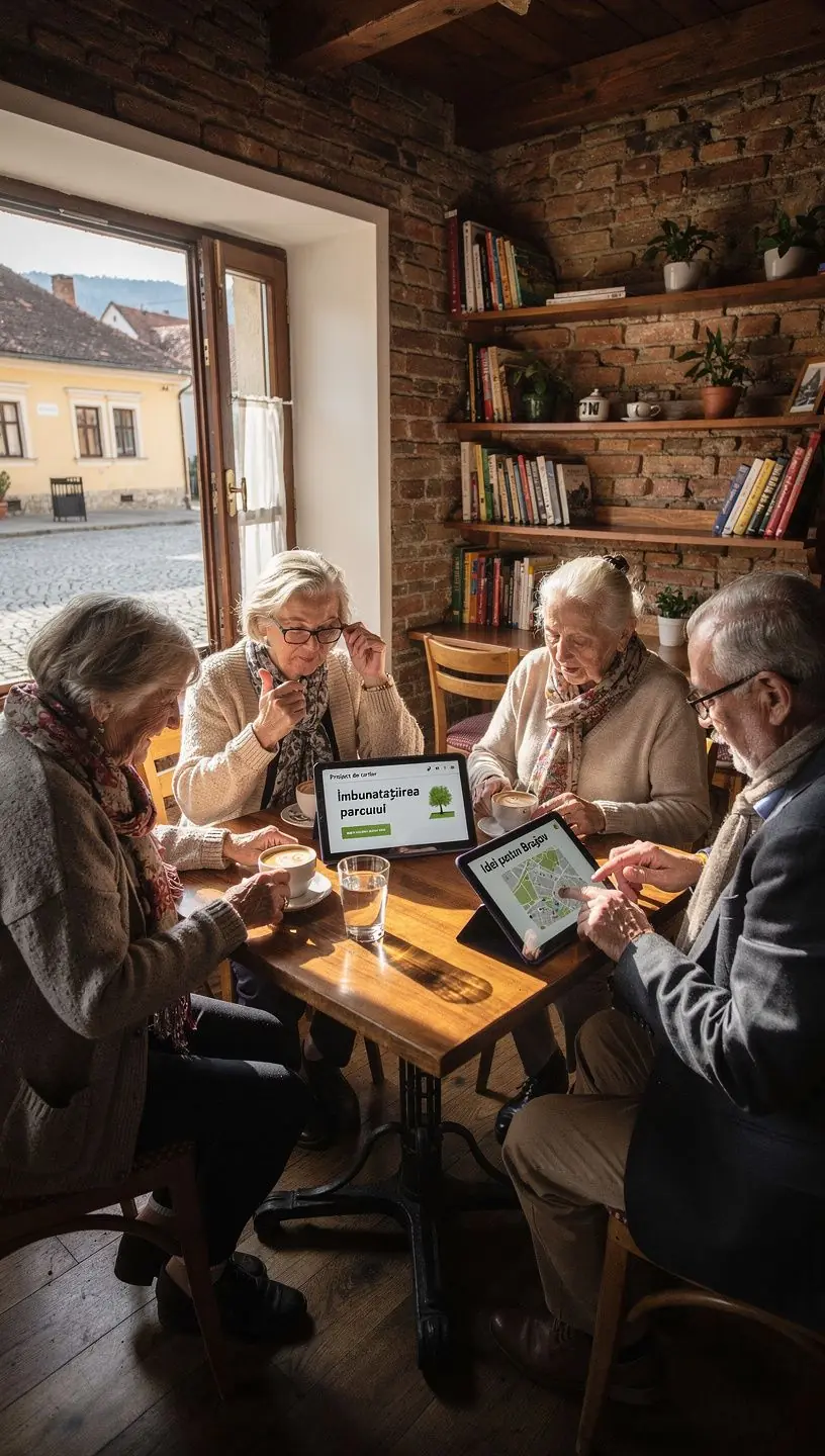 Locuitori folosind aplicații mobile pentru accesul la servicii publice digitale în districtul lor