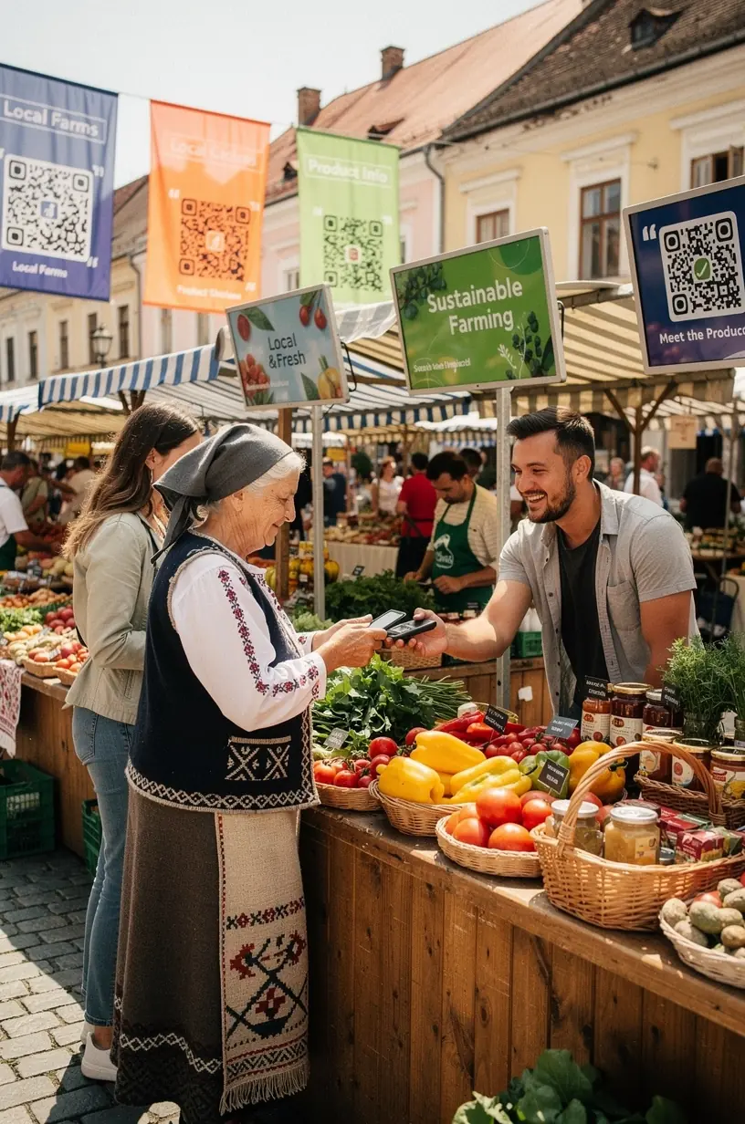Harta interactivă a unui district evidențiind sectoarele care au adoptat soluții tehnologice noi